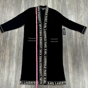 Karl Lagerfeld Women's Logo-Tape Duster Cardigan